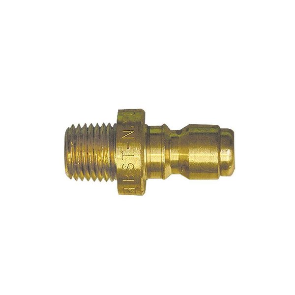 Interstate Pneumatics 3/8 Inch Straight Through Brass Coupler Plug x 3/8 Inch Male NPT CPNV661B